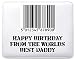 Produktbild Mo20 Mauspad mit Aufschrift Happy Birthday from The Worlds Best Daddy, personalisierbar