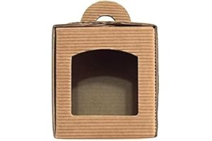 Apistore Scatola Astuccio in Cartone per 1 Vaso Miele da 250 g (Marrone) - Conf. da 5 Pezzi