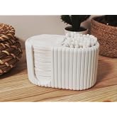 HouseTrend Pamukluk ve Kulak &Ccedil;ubuğu Organizeri &ndash; Şeffaf Makyaj Pamuğu D&uuml;zenleyici ve Kulak &Ccedil;&ouml;p&uuml; Tutucu &ndash; Banyo ve Makyaj Masa