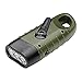 Produktbild pawaca LED Taschenlampe, Hand Kurbeln Dynamo Solar Powered wiederaufladbare Taschenlampe mit Karabiner, tolle Mini-Taschenlampe für Outdoor Camping Boote Wandern Klettern Angeln Jagd