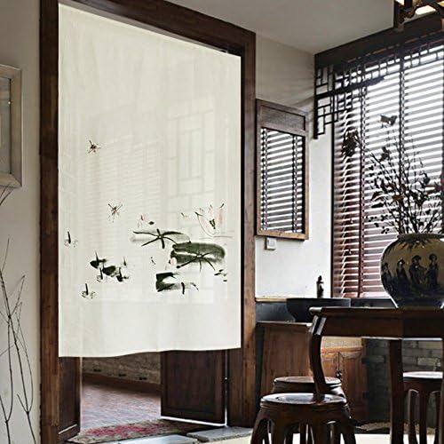 Ink curtain/freehand fabric curtain/hanging curtains/cut off,anti-mosquito gauze curtain-A 90x120cm(35x47inch)