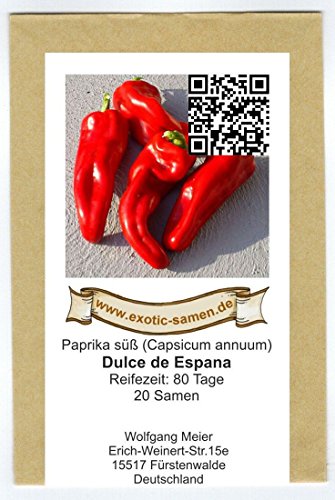 Dulce de Espania - Doux d'Espagne - süßes Paprika - 20 samen