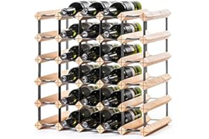 ‎RAXI RAXI ™ Classic Premium Weinregal aus Holz mit luxuriösem Design/Flaschenregal für 30x Wein Flaschen - 51,5x51,5x30 cm