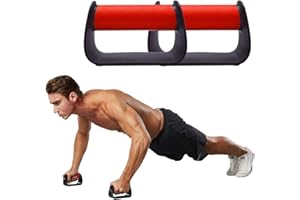 HONBEANIFY Feishibang Pushup Griffe für Dielen Tragbare Push Up Bars für Menschen Fitness Home Workout Geräte, Farbe Rot