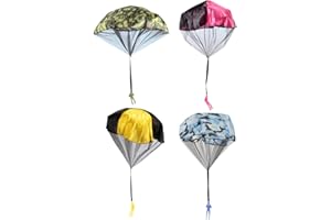 QOZJI 4 PCS Soldatini con Paracadute Giocattoli per Uomini dell'Esercito da Lancio a Mano Giocattolo da Lancio a Mano con Paracadute Giocattoli Volanti all'Aperto Senza Grovigli,Giocattoli di Volo