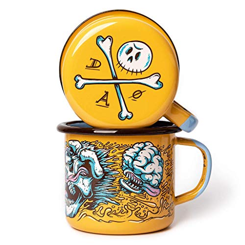 DEAD OR ALIVE Tasse en émail 12 oz (350 ML) | Édition limitée - Marcos Cabrera | Tasse à café en émail incassable pour Les Amateurs de café