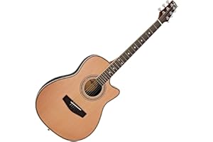 Elektroakustische Roundback Gitarre von Gear4music Natural