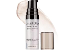 LUCOSS Highlighter Liquide Fond de Teint Visage, Surligneur liquide Lueur Illuminateur Lèvres Faciales Illuminez Ultra Smooth Maquillage Surligneur - Illuminateur de visage, pommette, zone T, pont du nez -01