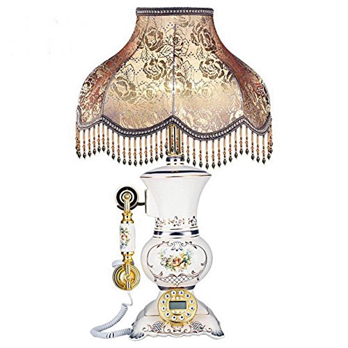 Preisvergleich Produktbild Schreibtischlampe Telefon eine Maschine europäisches Telefon hochwertiger Retro Art Hochtemperaturkeramiktechnologie Anrufer Identifikation elektronische Anzeige