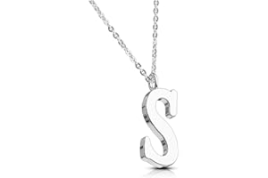 Bungsa Damen-Kette BUCHSTABEN A-Z in Silber oder Rosegold - Alphabet Halskette mit Anhänger - aus Edelstahl - Halschmuck für Damen, Kinder & Herren - A B C D E F G H I J K L M N O P R S T U V W Z