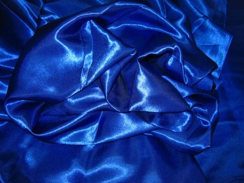 Satin royal blau Stoff Meterware Dekostoff