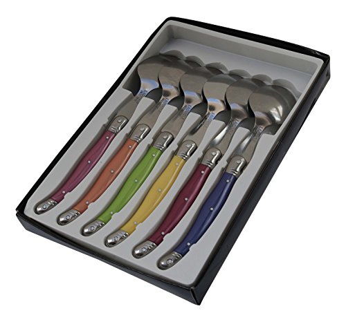 Laguiole I7211P6-NT Boîte de 6 Cuillères à Soupe 6 Couleurs Pastel