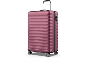 NUMADA - Valigia Grande Upfly 25Kg Upfly 28' ABS (75x49x29cm) con chiusura a combinazione e 4 ruote doppie a 360 | Resistente | Leggera | Interni a scomparti | Bordeaux