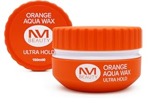 NM BEAUTY NMB Gumm-wax Professional Hair Styling Wax | Edge Control | Hair Gel Wax | Ultra Hold | Men & Women Hair Wax (Blue, Black & Red Aqua, Green Matte) 150ml (150ml, Orange Aqua Wax)