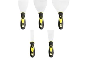 FEIFANCHOICE 5Pcs Wallpaper Paint Scrapers Tool, Metal Filling Knife for Wallpaper, Decals, Drywall Finishing, Plaster Scraping