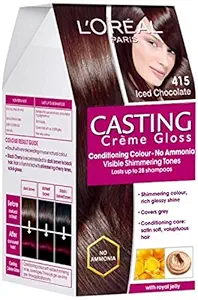 LOreal Paris Casting Creme Gloss Conditioning Hair Color, 164g - Iced Chocolate 415