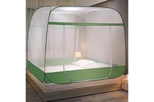 WENSCHA Foldable Mosquito Net Bed Canopy 180x170x200 cm Portable Travel Single/Double Bed Pop Up Camping Tent Mosquito Net Quiet Green…