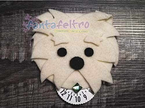 Disco orario cane Maltese - idea regalo uomo donna