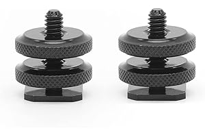 REQAG 2 Stück Triple Blitzschuhadapter,für Blitzlichter, Audiorecorder,Mikrofone,Cold Shoe Mount Einbauadapter (Schwarz)