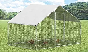 Chicken Coop, Walk-in Chincken Run Hen House Rabbits Habitat Cage with Waterproof Cover Enclosure Playpen for Outdoor Backyard Farm