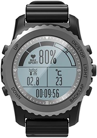 OOZIMO GPS Outdoor Watch Adventurer Running Watches Includes Compass/Barometer/Thermometer Functions For Triathlon Climbing Hiking,Black