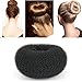 iLuLu Beauty 1 Piece Hair Styling Mesh Chignon Donut Bun Shapers Black Color Small Size (6-7cm Diameter)