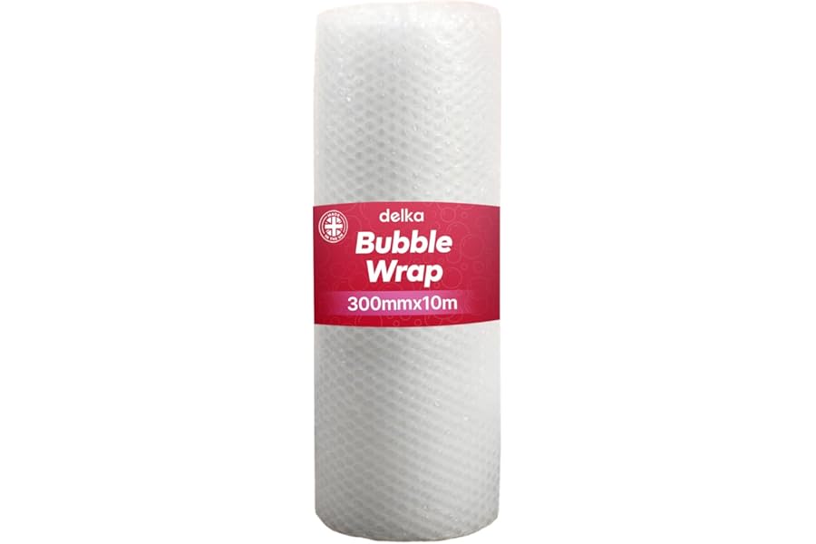 delka Bubble Wrap Premium Quality Material for Fragile Items, Moving, Storage & Shipping, Environmentally Friendly and Cost Effective (300mm x 10m)
