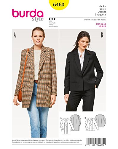 BurdaStyle Sewing Pattern B6463 Misses' Blazer