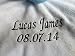 Personalised Blue & White Baby Teddy Comforter / Comfort Blanket.* Great Baby Gift *