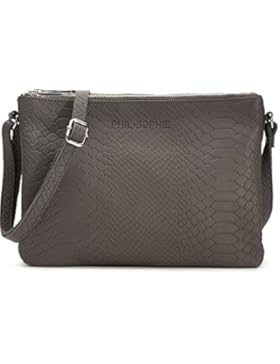 PHIL+SOPHIE, Cntmp, Leder, Damen Handtaschen, Abendtaschen, Crossover-Bags, Umhängetaschen, 24,5 x 17,5 x 5,5...