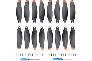 Hengrongshen 16 Pièces Hélices Mini 2 SE/Hélices Mini 2 / Hélices Mini SE/Hélices Mini 4K, Faible Bruit et Stable, Accessoires Mini 2 Hélices pour Remplacement de Drone (Orange)