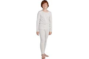 LAPASA Set Termico Intimo Bambino Caldo Leggero Strato Base Maglia a Maniche Lunghe e Pantaloni B03
