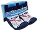 Baby Infant Sneakers Indoor Outdoor Footwear Rubber Soled Shoes Boys Blue Slippers with Socks By ZUKTM (15-18 months, Dark Blue)
