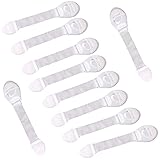 DnD Store Baby Child Proof and Pet Proof Safety Lock Latches with Self-adhesive Foam Tape Fits for Door, Fridge, Cupboard, Cabinet, Drawer (White, Pack of 10)