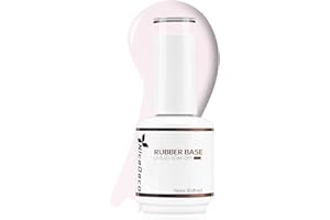 Nicedeco 4 in 1 Professionale Base Rubber Gel Semipermanente Nude Smalto per Unghie Rinforzante Gel UV/LED Soak Off - (R15)15ML