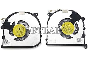 DBTLAP GPU+CPU Fan Compatible for Dell XPS 15 9550 Precision 5510 CPU + GPU Cooling Fan DFS501105PR0T DFS501105PQ0T 0RVTXY RVTXY 036CV9 36CV9