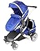iSafe Tandem Pram me&you - 2 Tone Navy (Navy) + All Raincovers