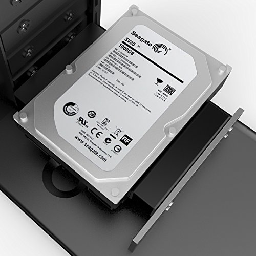 ORICO Aluminium 2,5″ / 3,5″ auf 5,25″ interner Festplattenadapter Konverter Einbaurahmen Wechselrahmen für 2,5-/3,5-Zoll SATA / IDE HDD oder SSD, für Desktop-PC Computer CD-/DVD-ROM (Schwarz) - 7