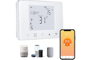 domyno TERMOSTATO WIFI SMARTPHONE APP ALEXA GOOGLE CRONOTERMOSTATO INTELLIGENTE CALDAIA DA PARETE ALIMENTAZIONE 90-240 Vac (display ENGLISH)