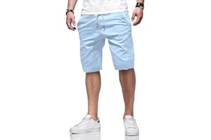 Tansozer Mens Summer Casual Shorts with Pockets Elasticated Waist