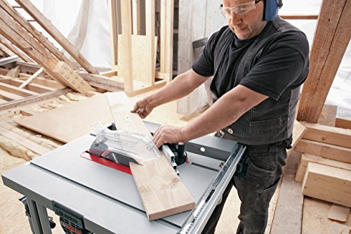 Bosch Professional GTS 10 J, 254 mm Sägeblattdurchmesser, 642 x 572 mm Tischgröße, Absaugadapter, Schiebestock, Sägeblatt, Winkelanschlag, Parallelanschlag - 3