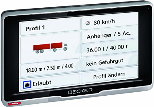 Becker 200023 - Transit 5- Navegador GPS (Pantalla de 12,7 cm (5 pulgadas), 47 países europeos preinstalados, actualizaciones de mapas de por vida)