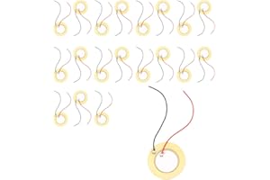 Tiardey 20 Stück 27 mm Piezo Disc Element Sensor mit Leads Mic Drum Trigger Acoustic Pickup für Gitarre