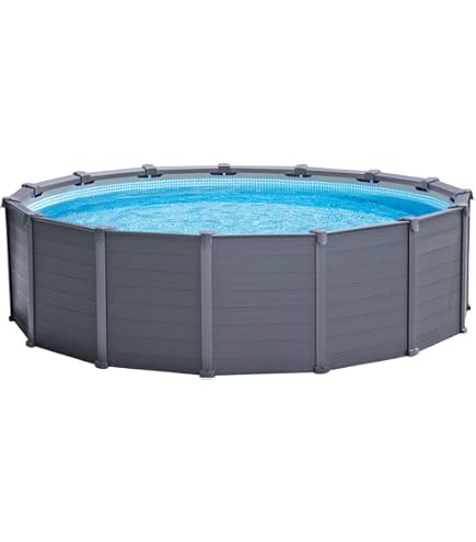 POWERHAUS24 Pool Set, taglia & profondità a scelta, parete in acciaio 0,6 mm, 0,6 mm Pool Pellicola con piega, Filtro a sabbia SF con valvola a 6 Vie, Filtro Sabbia, Set di