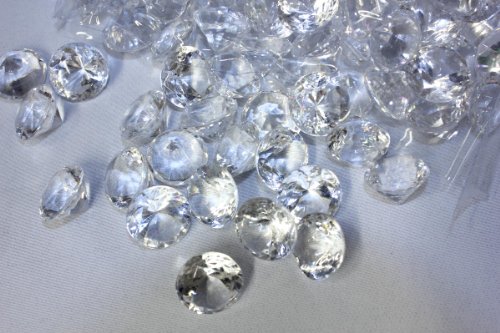 Deko Diamanten 20mm KLAR -GROSSPACKUNG- Brillante Streudeko zur Tischdekoration und Hochzeitsdeko