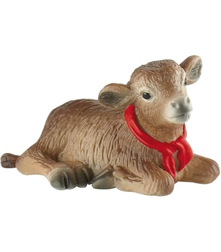 Bullyland Spielfigur Kalb Mona, Ca. 6,7 Cm – Detailgetreu, Handbemalt, PVC-frei | Für Kinder Ab 3 Jahren