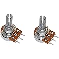UNIVERSAL HUB 2 Pcs 10K ohm 3pin potentiometer, single variable resistor (Round)