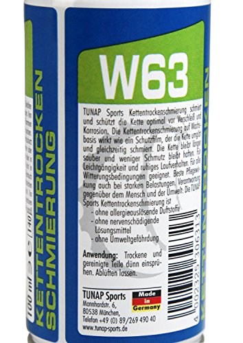 TUNAP Sports Bikeline | Trockenschmierung W63, 100 ml | ABVERKAUFSPREIS wg Marken-Relaunch - 2