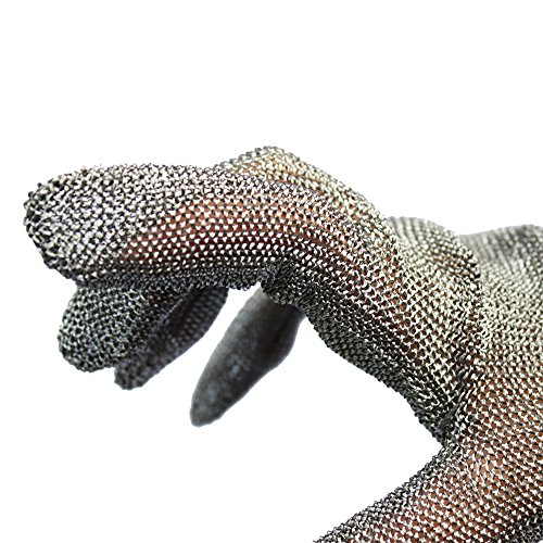 StillCool® shifashionshop sicherheit Cut Proof Schützen Handschuh aus 100% Edelstahl-Metal Mesh Butcher Handschuhe - 6