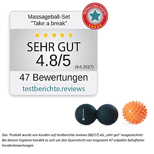 Massageball Set „Take a break“ von Sportastisch :: hochwertige Massagebälle im Duo: Einzelball und Twinball :: Faszienball 7cm und 13cm :: verschiedene Zonen :: mittlerer Härtegrad, ideal für Einsteiger oder Fortgeschrittene :: Igelball und Lacrosse Ball sind ideal zur Behandlung schmerzender Faszien oder Cellulite :: Noppenball für optimales Training von Fuß, Nacken, Rücken, Arm und Schultern: inklusive 3 Jahren Sportastisch Produktgarantie - 2